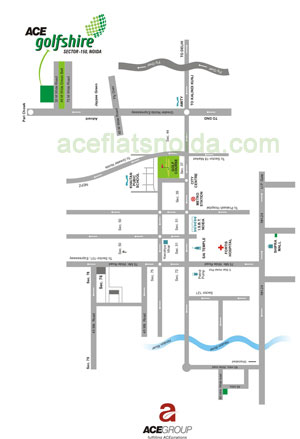 Ace Golfshire Location Map